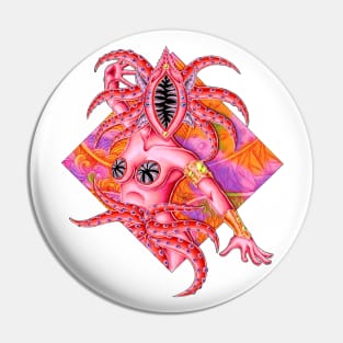 Mindflayer Comic Panel Portrait Pin