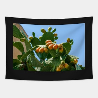 Orange fruits of Opuntia ficus-indica (prickly pear) Tapestry