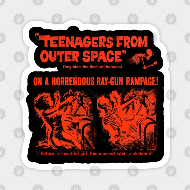 Teenagers from Outer Space Magnet by GuitarManArts