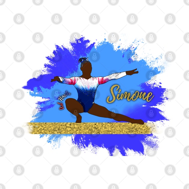 Simone Biles Silhouette Art by Art Nastix Designs