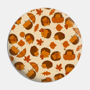 Funny Fall Hedgehogs Pin