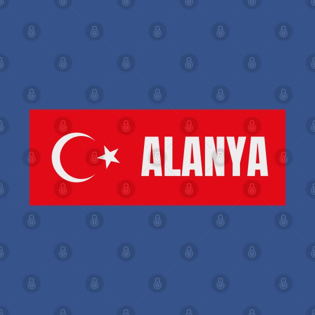 Alanya City in Turkish Flag by aybe7elf