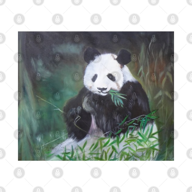 Panda in Bamboo by jennyleeandjim