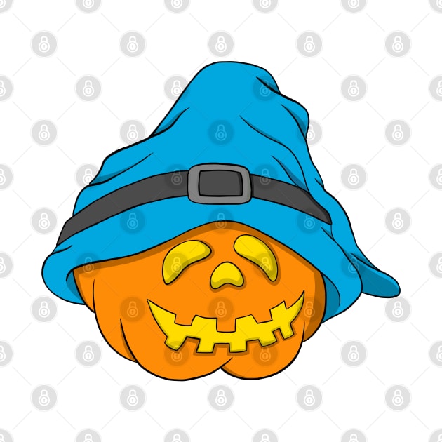 Slouchy Hat Halloween Pumpkin Blue Version by Funky Chik’n