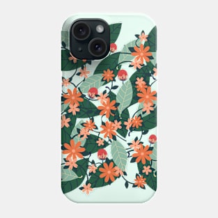 Flower and leaves 8 Phone Case