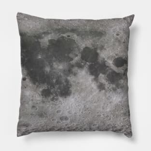 Moon Surface from Space with Craters Pillow