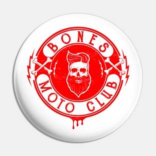 Bones moto club red Pin