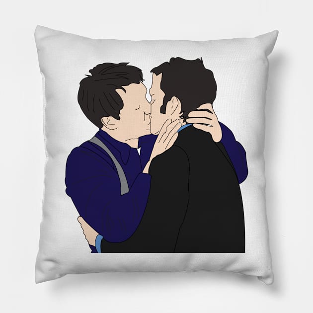 Jack and Ianto Pillow by DaniVan