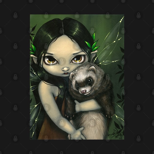 Chibi Fairy with Pet Ferret by Wanderer Bat