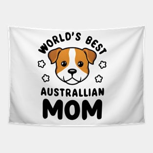 Mini Australian Shepherd Gifts World's Best Aussie Mom Tapestry