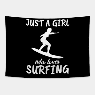 Just A Girl Who Loves Surfing Tapestry