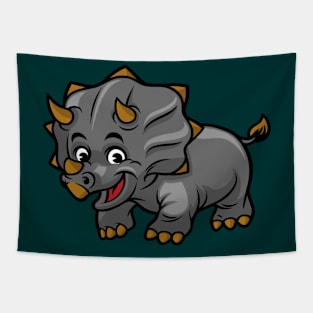 happy triceratops Tapestry