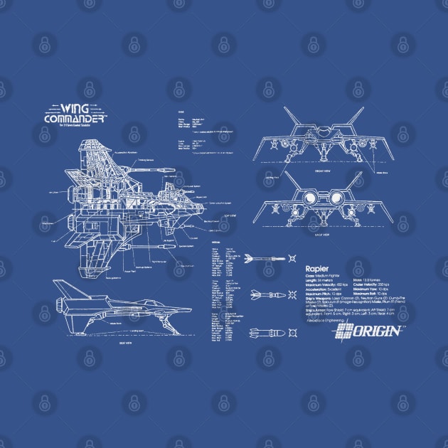 Wing Commander - Rapier Ship Blueprint by wataah