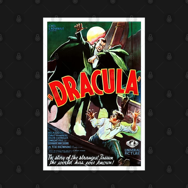 Restored Original Dracula Movie Poster (1931) Reproduction by vintageposterco