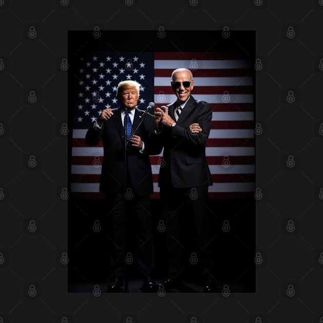 Trump vs Biden - Tshirt Design by Maverick Media