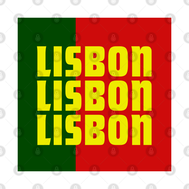 Lisbon City in Portuguese Flag Colors by aybe7elf