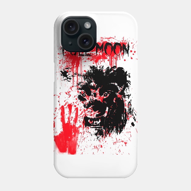 Full Moon with Werewolf Phone Case by EugeneFeato