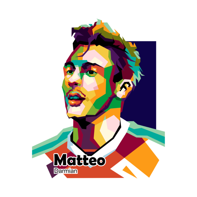 Matteo Darmian In Illustration by animaperio pixel retro