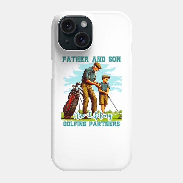 Funny Golf Father & Son Matching Bass Dady Dad Boys Phone Case by click2print