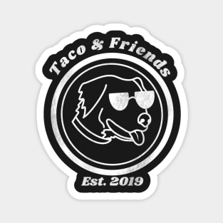 Taco & Friends Trivia Commission White Line Magnet