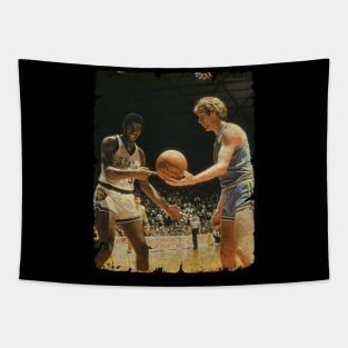 Magic Johnson vs Larry Bird Tapestry