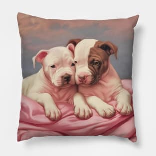 Staffy Puppies Pillow