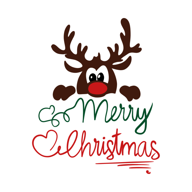 Cute Christmas reindeer by DvR-Designs