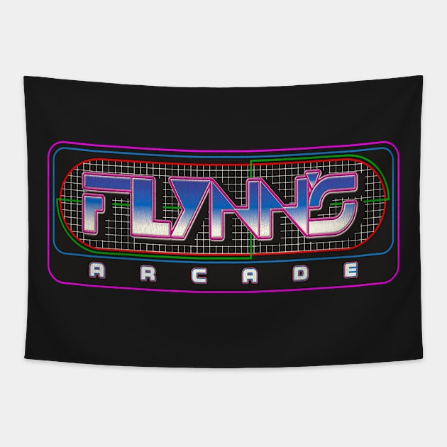 Flynn's Arcade / 80s Sci Fi Movie Tapestry by darklordpug