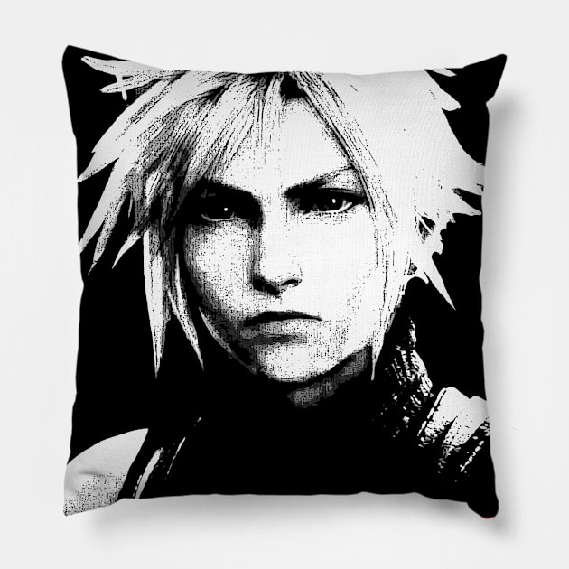 Cloud Strife FF vii remake 2 Pillow by beardline