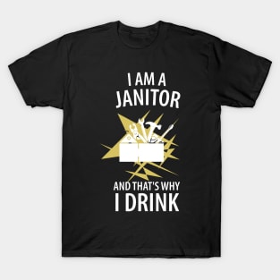 Janitor Off Duty Cleaners Janitors Cleaning Gift T-Shirt by Thomas