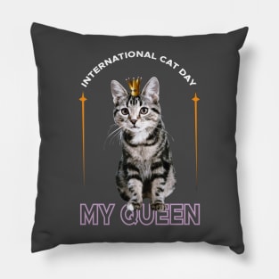 International Cat Day Pillow