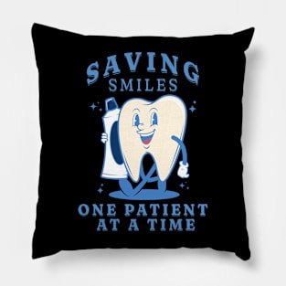 Funny Retro Pediatric Dental Assistant Hygienist Office Gifts Pillow