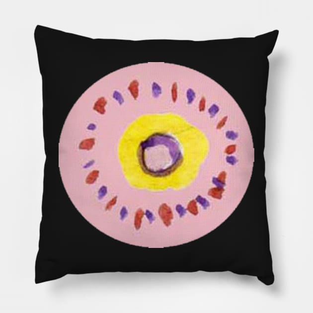 Pink round Pillow by Zamen