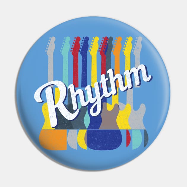 Rhythm Electric Guitars Retro Style Pin by nightsworthy