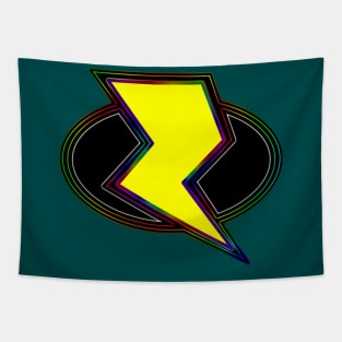 Lightning Bolt Logo - Rainbow 1 Tapestry