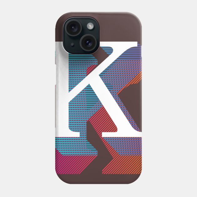 Letter K Phone Case by MplusC