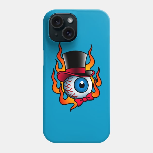 American Traditional Dapper Eyeball Phone Case by OldSalt