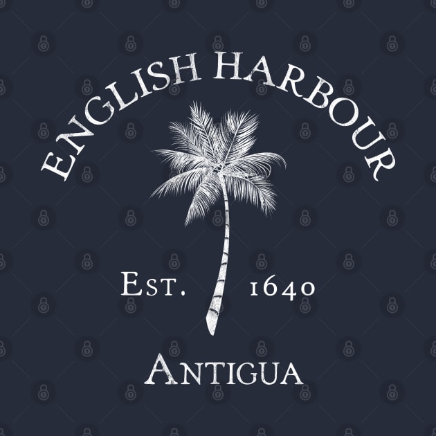 English Harbour Antigua Vintage Palm by TGKelly