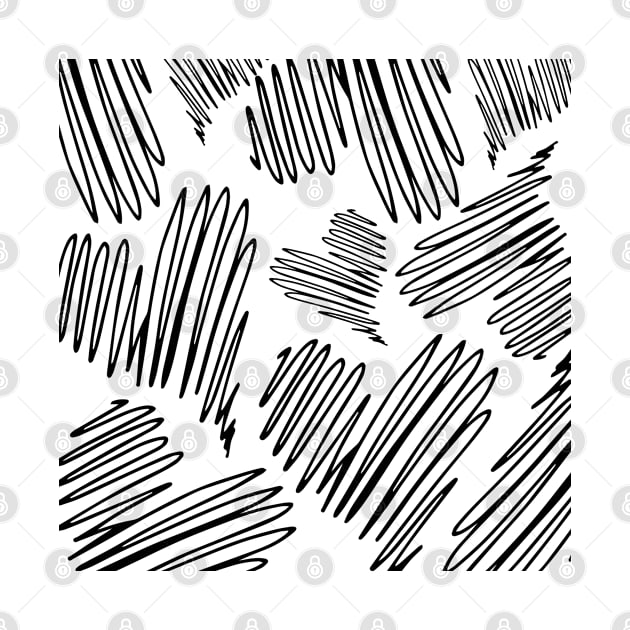 HEART DOODLE BLACK by sarsarahstore