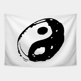 Dark and Gritty Yin Yang Tapestry