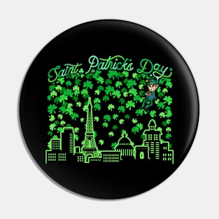 Saint Patrick's Day Paris France Pin