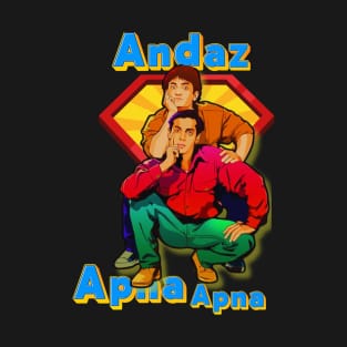 Andaz Apna Apna pop art l Bollywood movie l Desi l Indian movie pop art T-Shirt