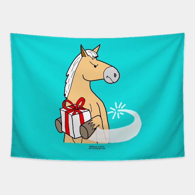 Gift Horse Tapestry by OutToLunch