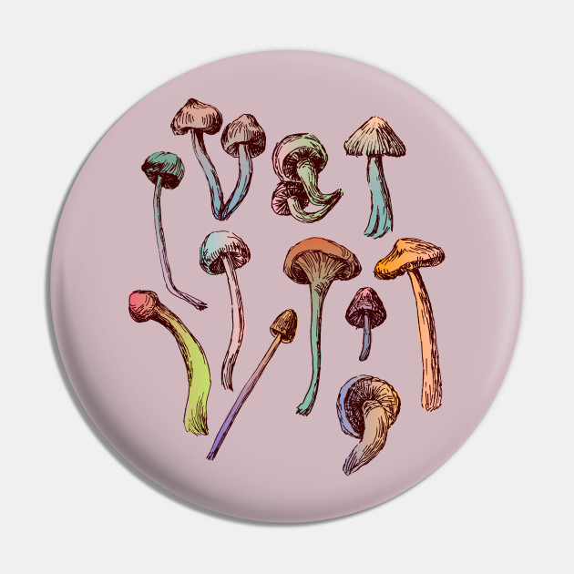 Magic Mushrooms Mushrooms Pin Teepublic Fr