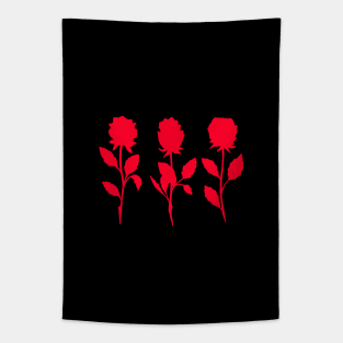 3 Red Roses Goth Gothic Tapestry