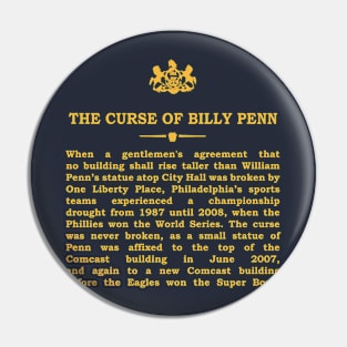 Real Historical Philadelphia - The Curse of Billy Penn Pin