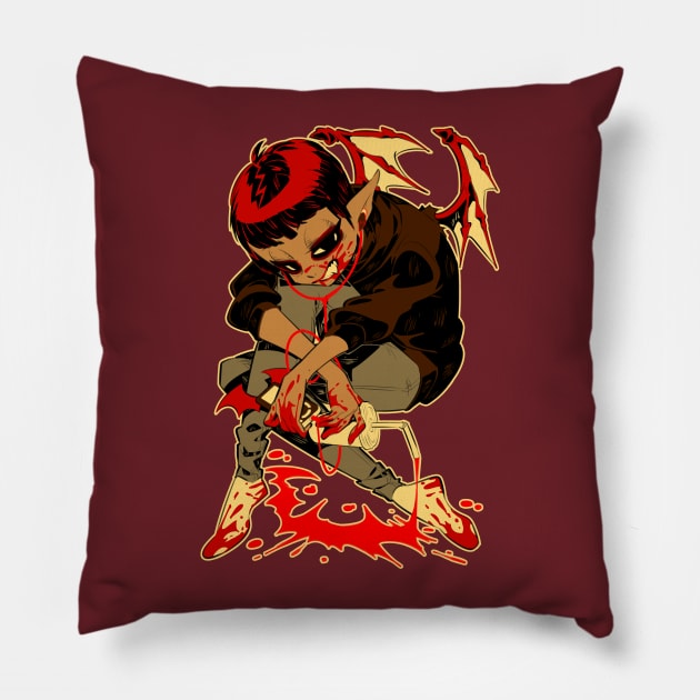 Vampire girl Pillow by Rafchu