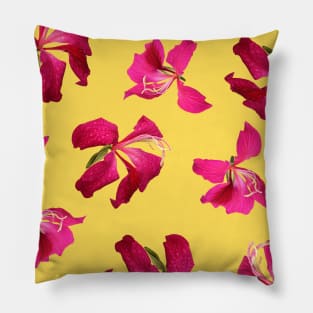 Bauhinia Flower Sunshine Yellow - Summer Flower Pattern Pillow