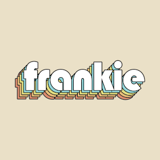 Frankie - Retro Rainbow Typography Faded Style T-Shirt