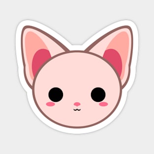 Cute Pink Sphynx Cat Magnet